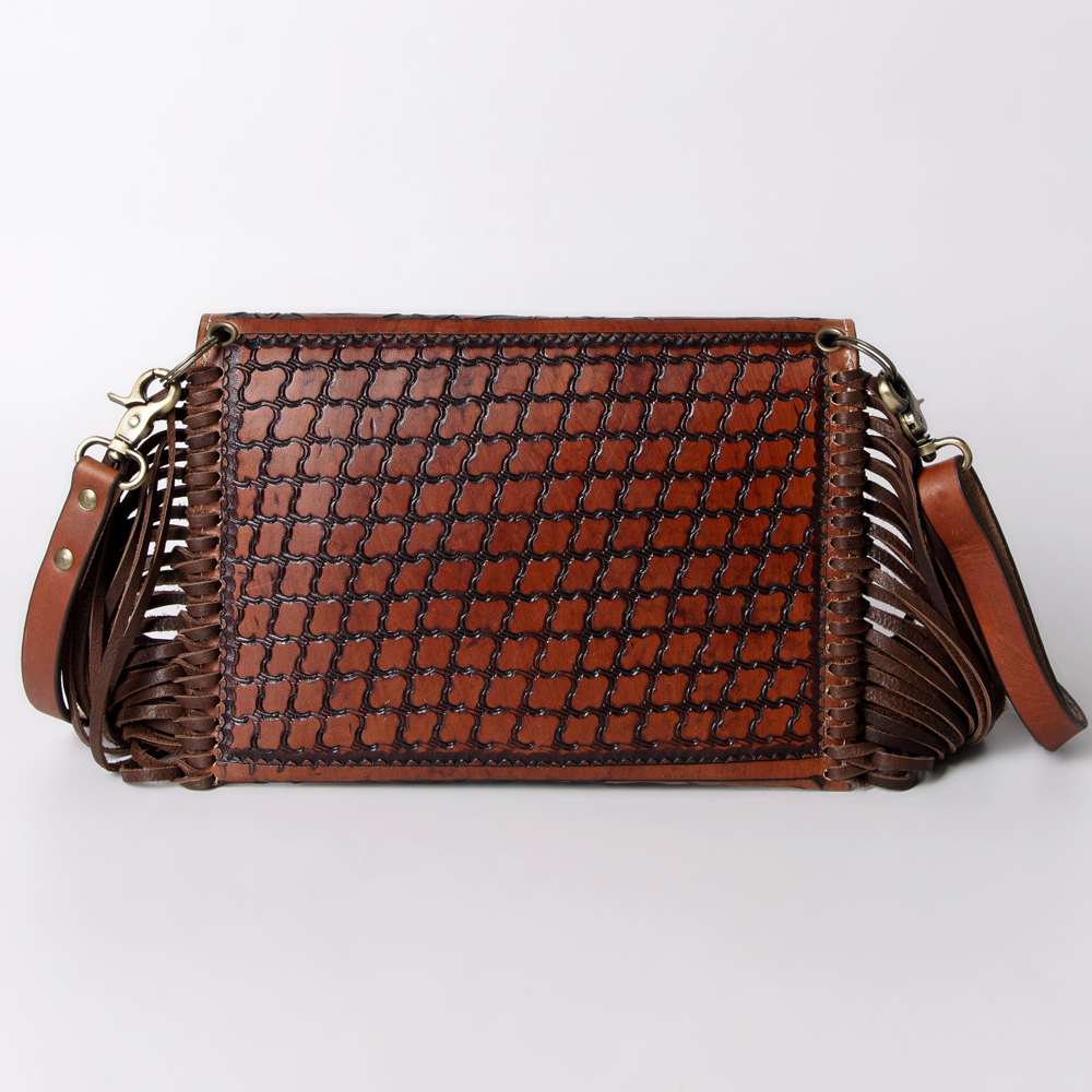 AD American Darling ADBG476ANTBR Envelope Hand Tooled Genuine Leather Damentasche - Bild 21 von 28