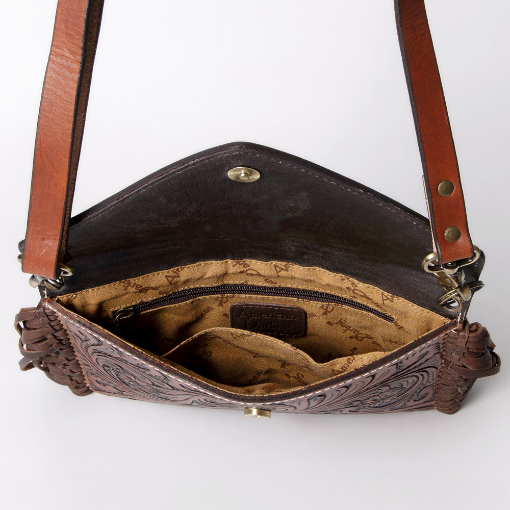 AD American Darling ADBG476ANTBR Envelope Hand Tooled Genuine Leather Damentasche - Bild 22 von 28