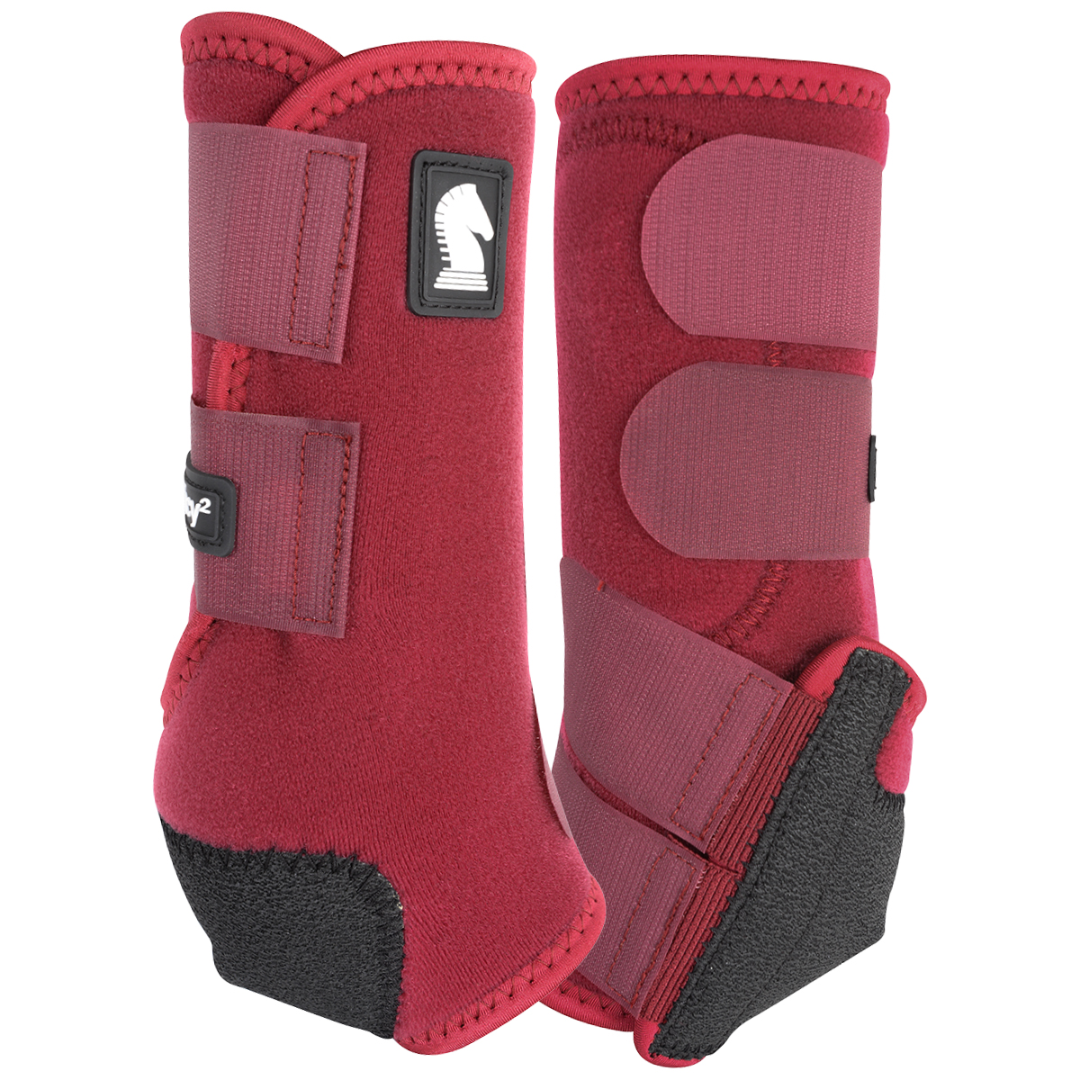 SMALL Red CLASSIC EQUINE Front Rear Legacy Sports Horse Leg No Turn Bell Boots 