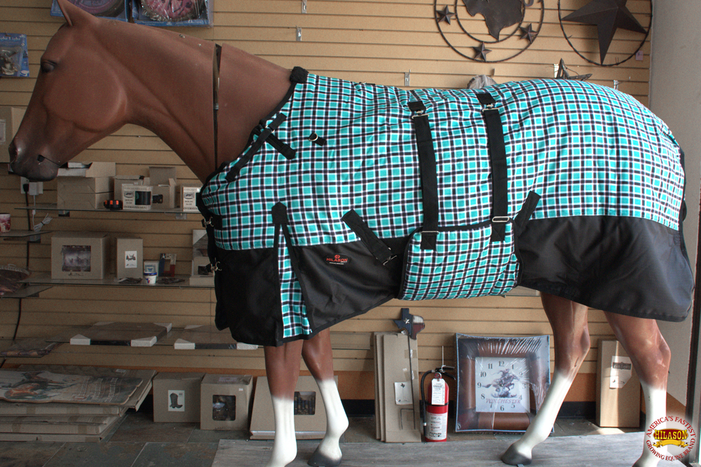 Hilason 1200D Winter Waterproof Horse Blanket Belly Wrap Plaid U0212