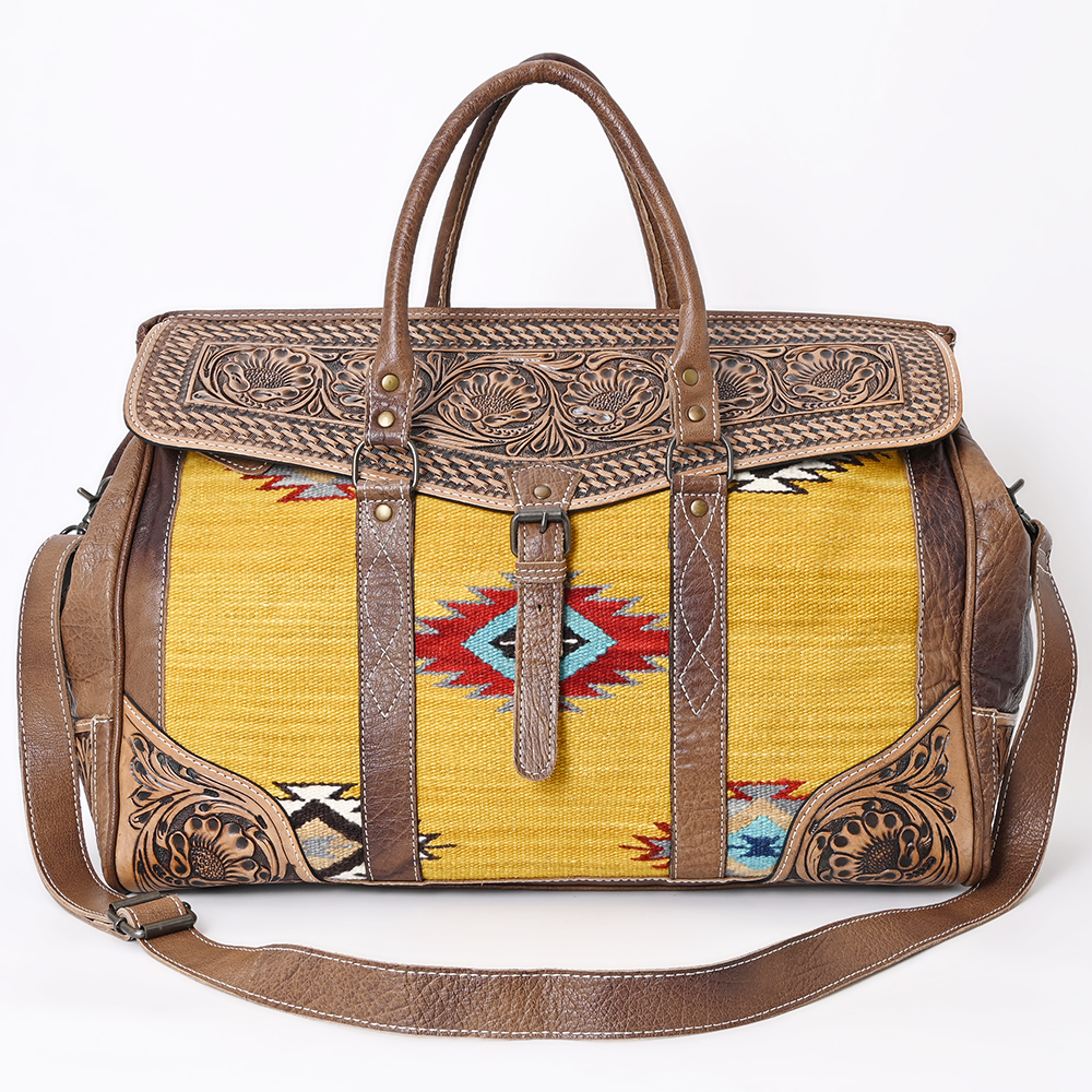 AD American Darling ADBG516 Duffel Hand Tooled économies Saddle Blanket Genuine Leather