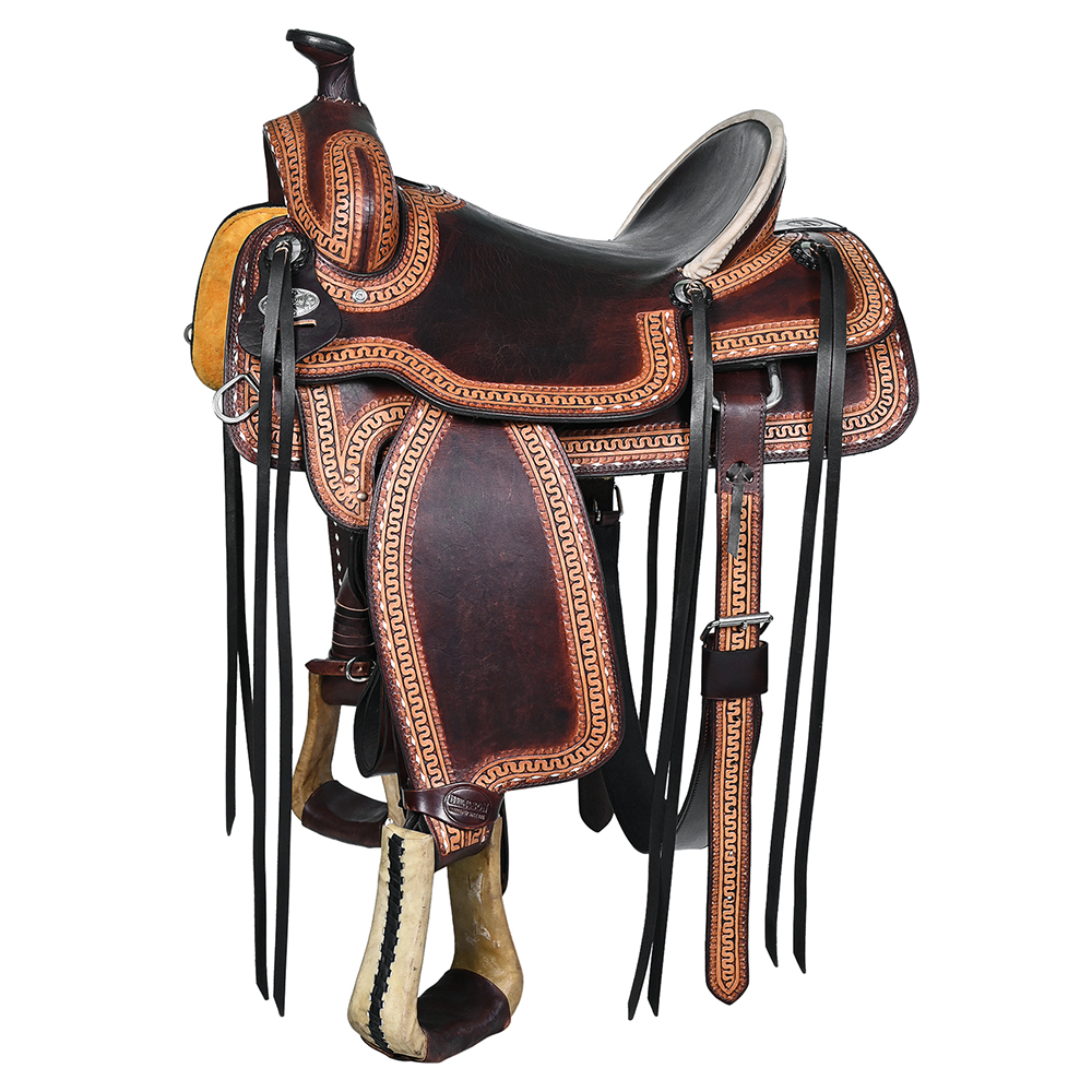 HILASON 16 Western American Leather Horse Saddle Gaited Trail Endurance (西アメリカ産革馬鞍足踏みトレイル耐久) Barrel Saddle 14 Inch BH HILASON 16 In Western American Leather