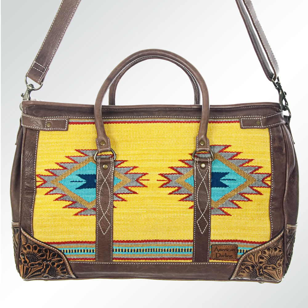 AD American Darling ADBG516 Duffel Hand Tooled vente en gros Saddle Blanket Genuine Leather