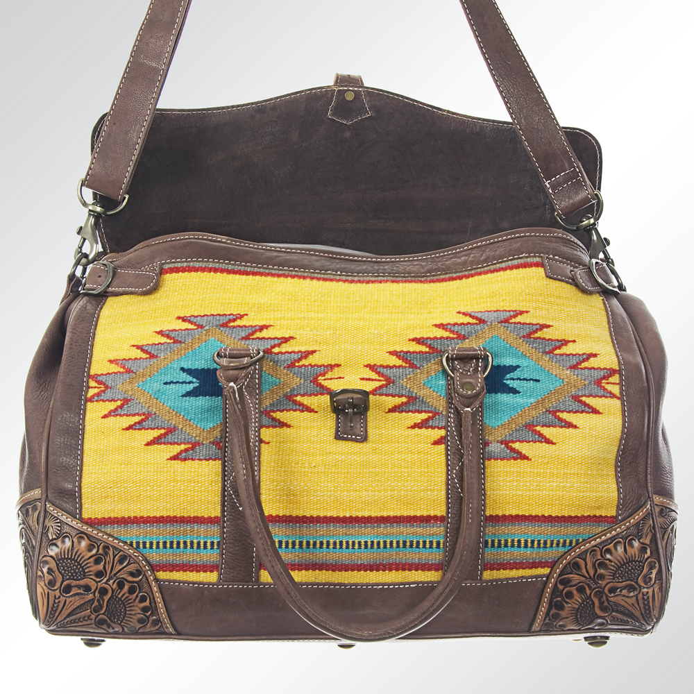 AD American Darling ADBG516 Duffel Hand Tooled achats Saddle Blanket Genuine Leather