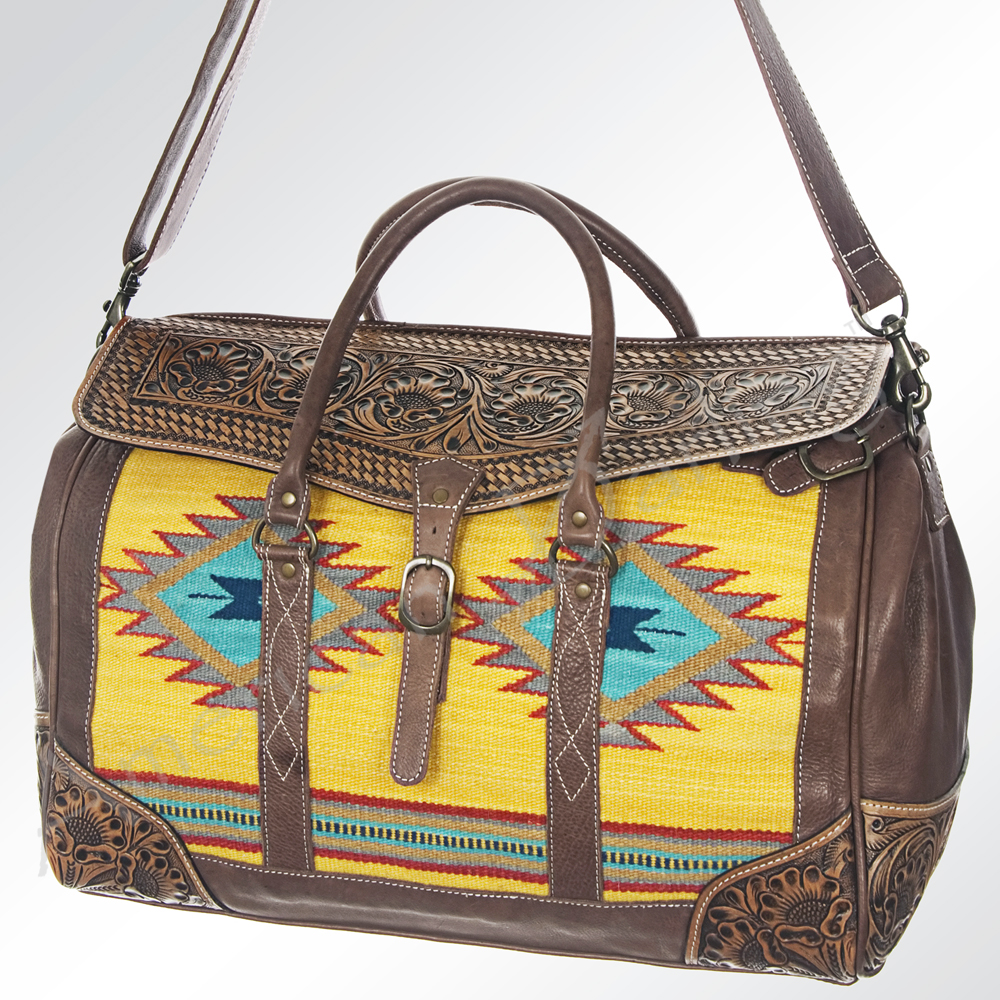 AD American Darling ADBG516 Duffel Hand Tooled Saddle Blanket Genuine Leather économies