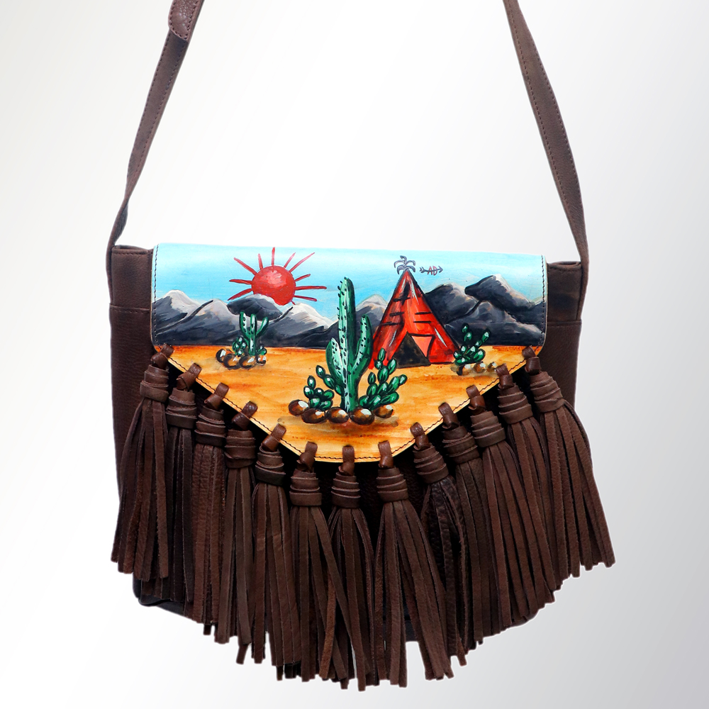 AD American Darling Umhängetasche Vollnarben Echtleder Western Damen Tasche - Bild 8 von 11