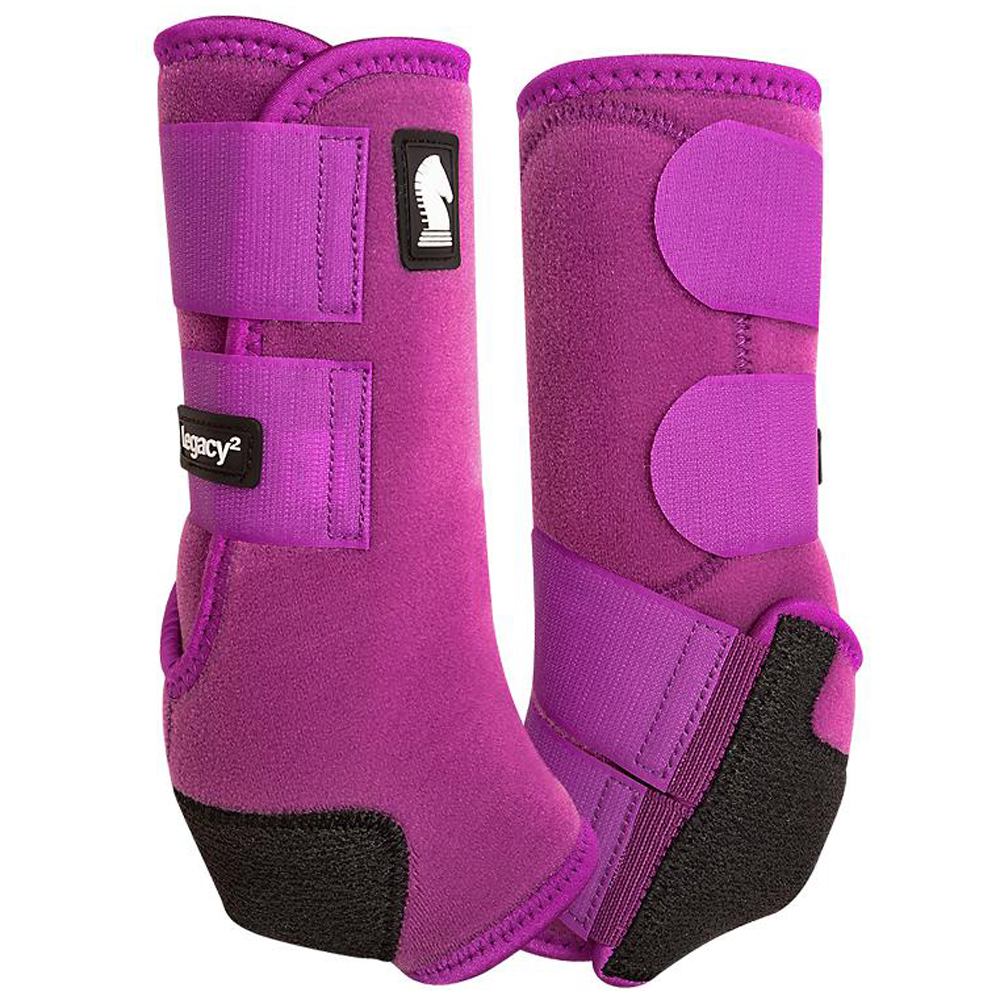 classic equine leather skid boots
