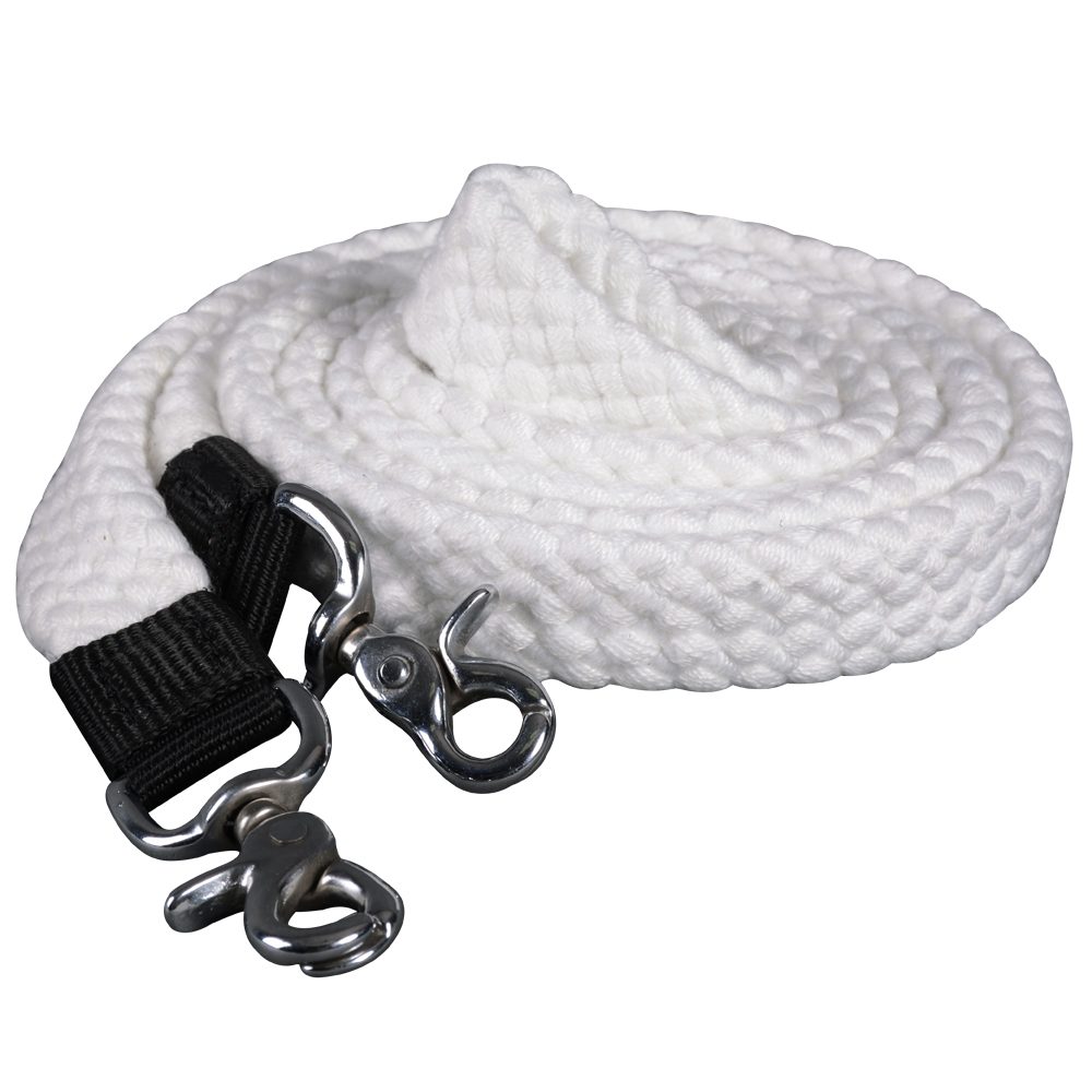 HILASON Geflochtene Pferdezügel 7 Ft - Baumwolle Roping Rein