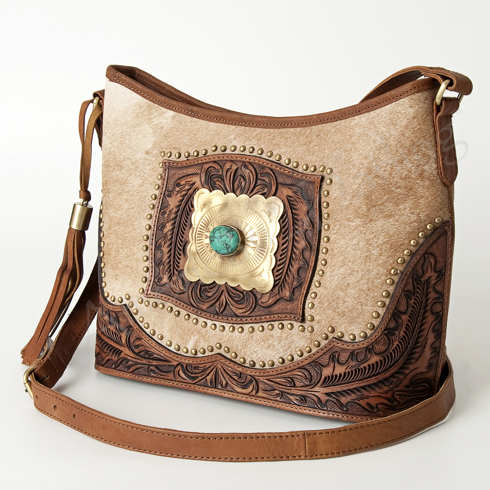 AD American Darling Messenger Hand Tooled Genuine Leather Western Women Bag - Picture 11 of 15