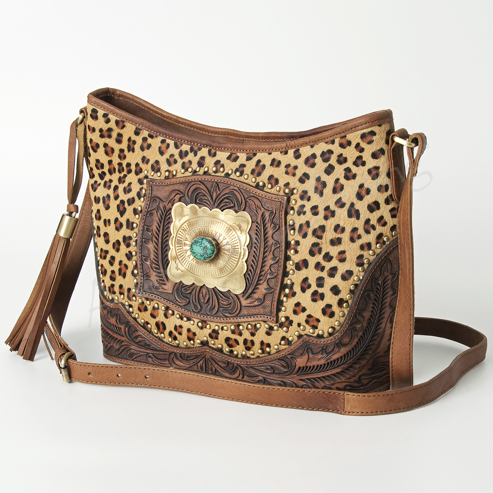 AD American Darling Messenger Hand Tooled Genuine Leather Western Women Bag - Picture 6 of 15
