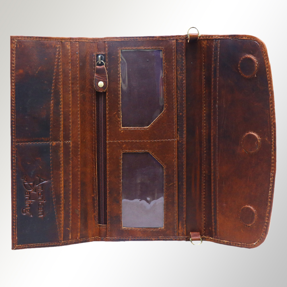 AD American Darling Wallet Hair on Full Grain Genuine Leather Western Women Bag - Picture 143 of 170