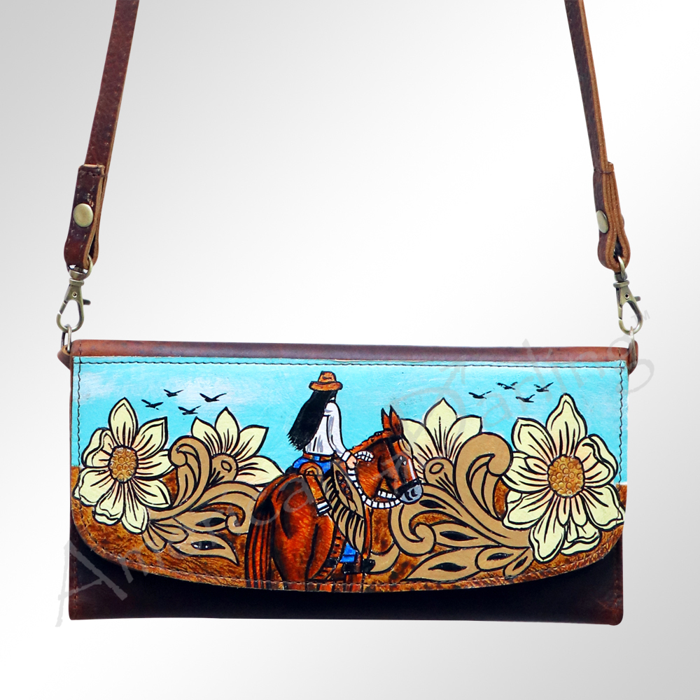 AD American Darling Wallet Hair on Full Grain Genuine Leather Western Women Bag - Picture 138 of 170