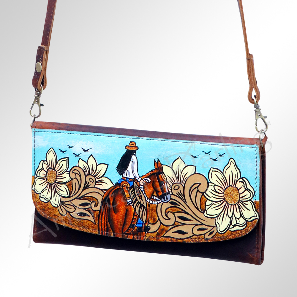 AD American Darling Wallet Hair on Full Grain Genuine Leather Western Women Bag - Picture 137 of 170
