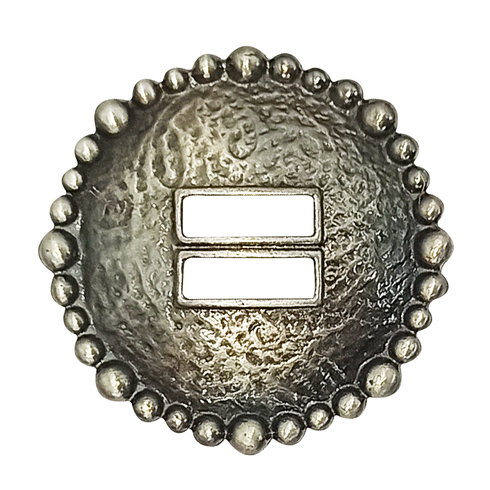 74HS Western Tornillo Trasero Acabado Antiguo Ranurado Concho Vaquera Hilason - Imagen 1 de 2