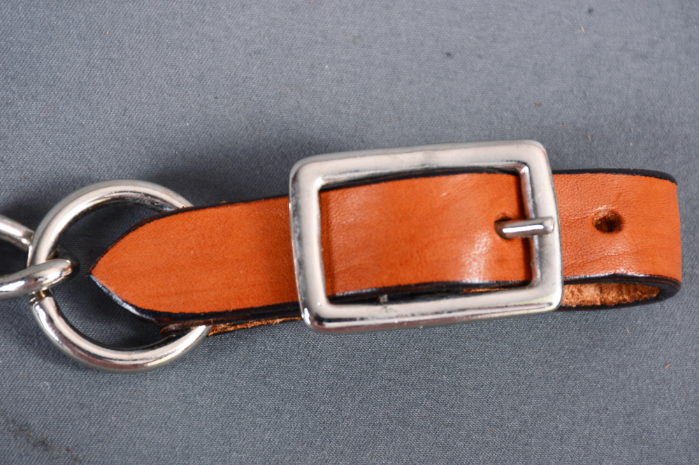 BE Bar H Equine Western Horse Edelstahl Kette echtes amerikanisches Leder - Bild 3 von 5