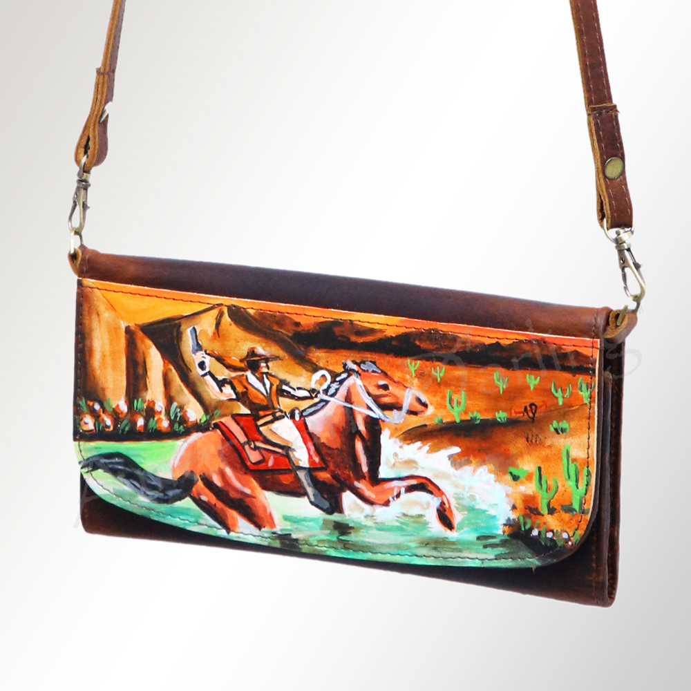 AD American Darling Wallet Hair on Full Grain Genuine Leather Western Women Bag - Picture 110 of 170