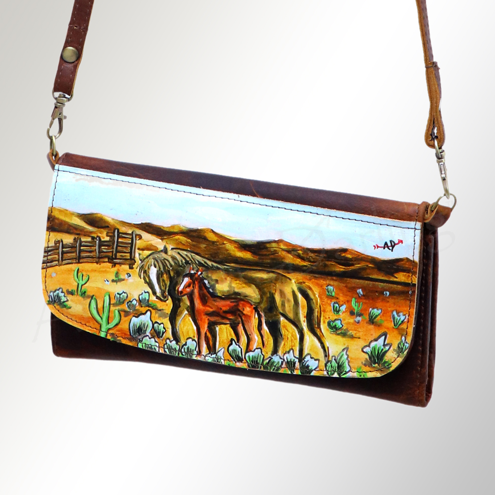 AD American Darling Wallet Hair on Full Grain Genuine Leather Western Women Bag - Picture 150 of 170