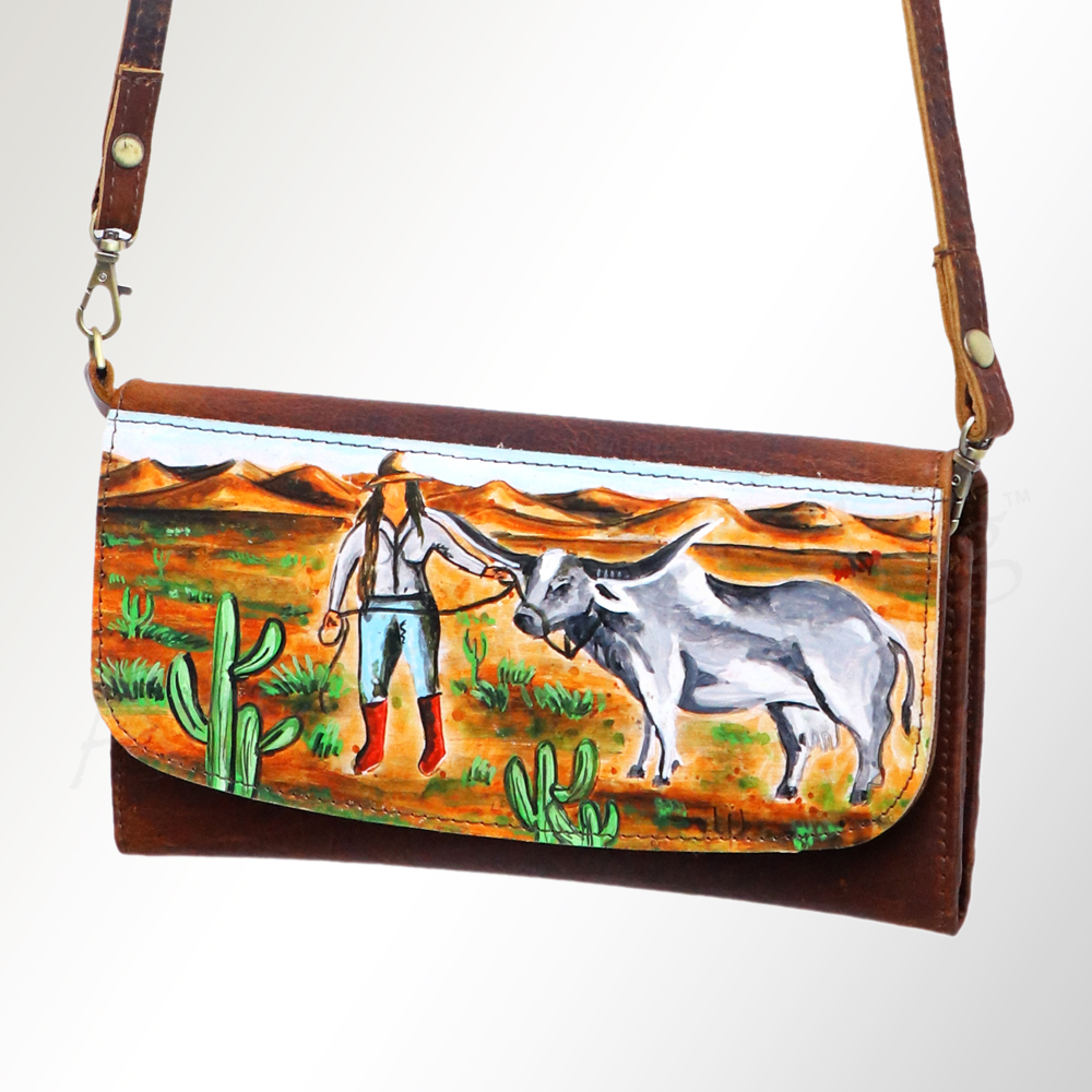 AD American Darling Wallet Hair on Full Grain Genuine Leather Western Women Bag - Picture 79 of 170