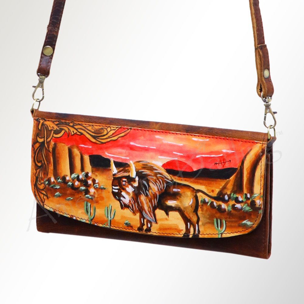 AD American Darling Wallet Hair on Full Grain Genuine Leather Western Women Bag - Picture 12 of 170