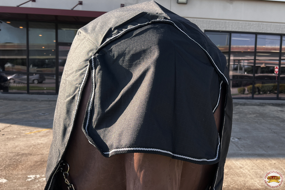 HI Hilason 1200D Turnout Light Winter Waterproof Rain Sheet Horse Black - Picture 8 of 57