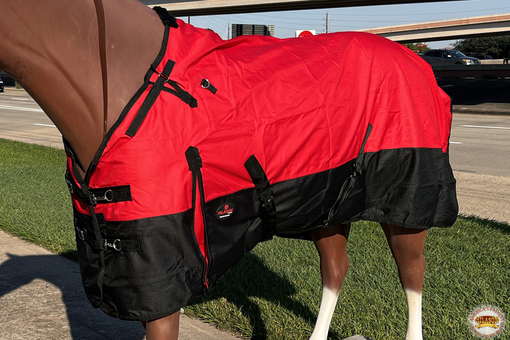 HI Hilason 1200D Turnout Light Winter Waterproof Rain Sheet Horse Black - Picture 28 of 57