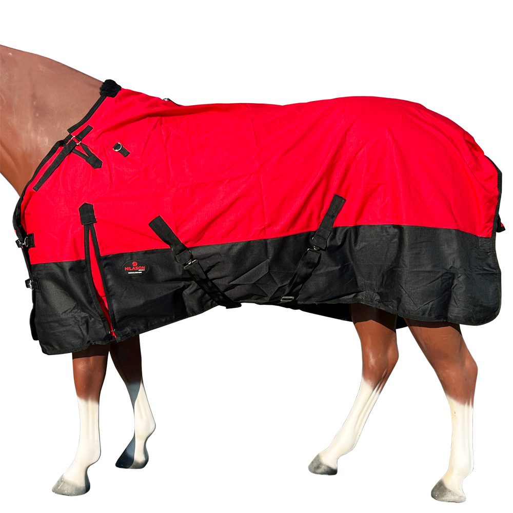 HI Hilason 1200D Turnout Light Winter Waterproof Rain Sheet Horse Black - Picture 26 of 57