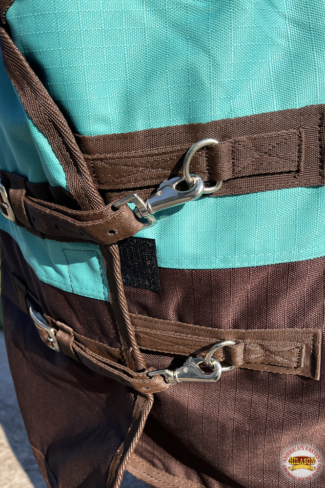 HI Hilason 1200D Turnout Light Winter Waterproof Rain Sheet Horse Black - Picture 38 of 57