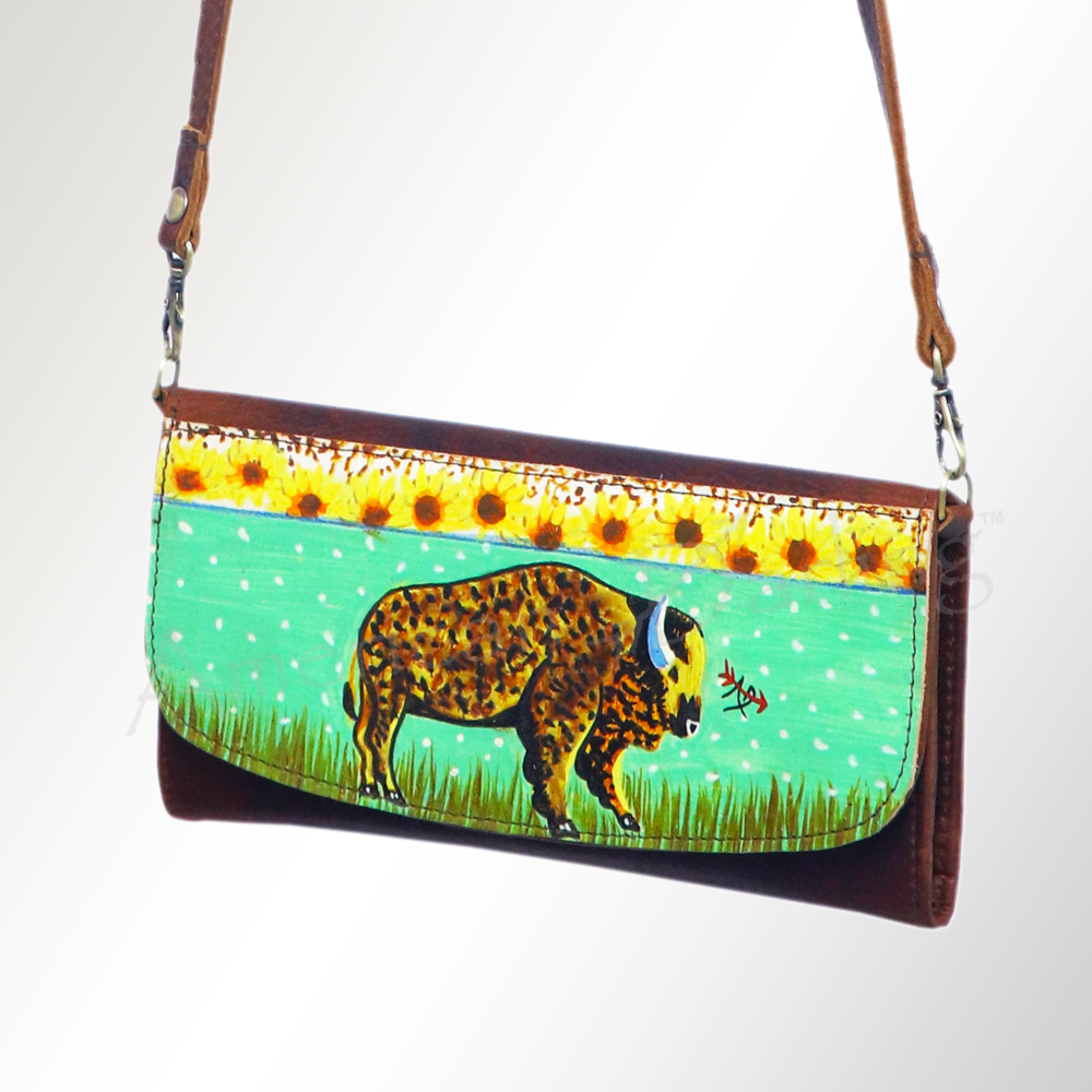 AD American Darling Wallet Hair on Full Grain Genuine Leather Western Women Bag - Picture 50 of 170