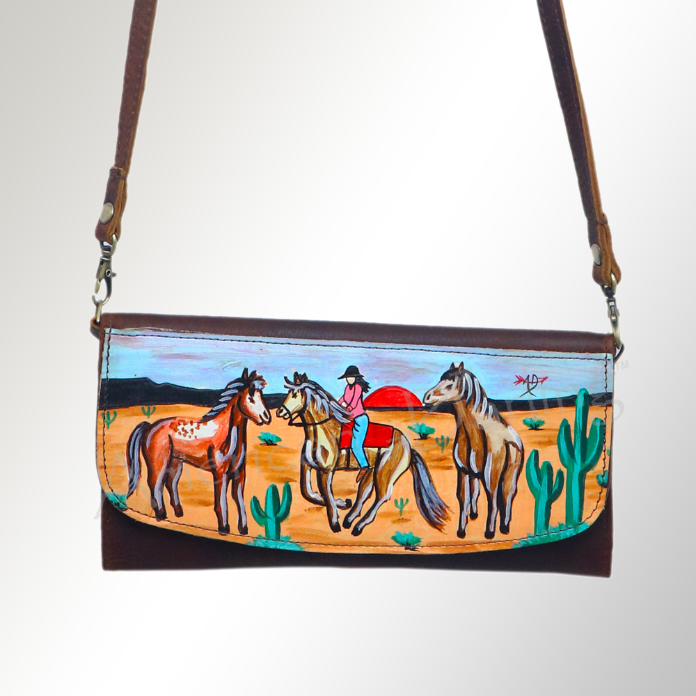 AD American Darling Wallet Hair on Full Grain Genuine Leather Western Women Bag - Picture 127 of 170