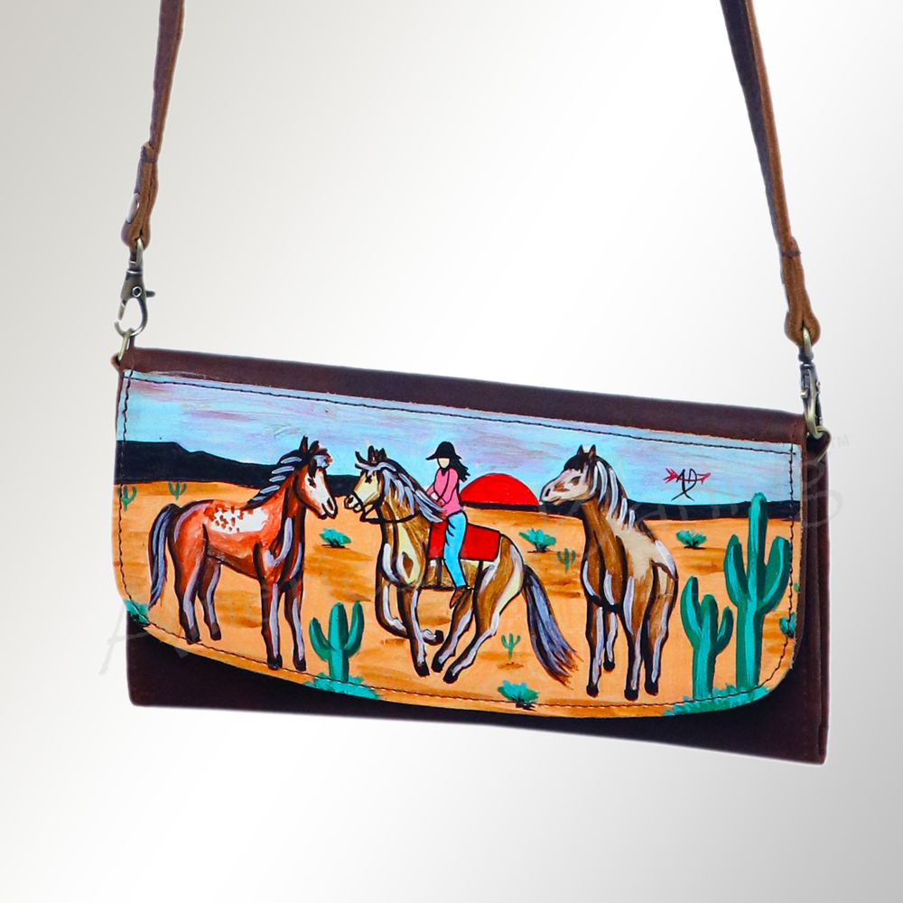 AD American Darling Wallet Hair on Full Grain Genuine Leather Western Women Bag - Picture 126 of 170