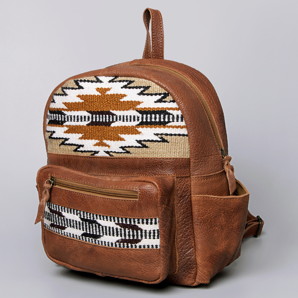 Vintage American Darling Backpack Hand Tooled Saddle Blanket Genuine Leather American Darling Backpack ADBGS156F – Prairie Spirit Trading  main image 3