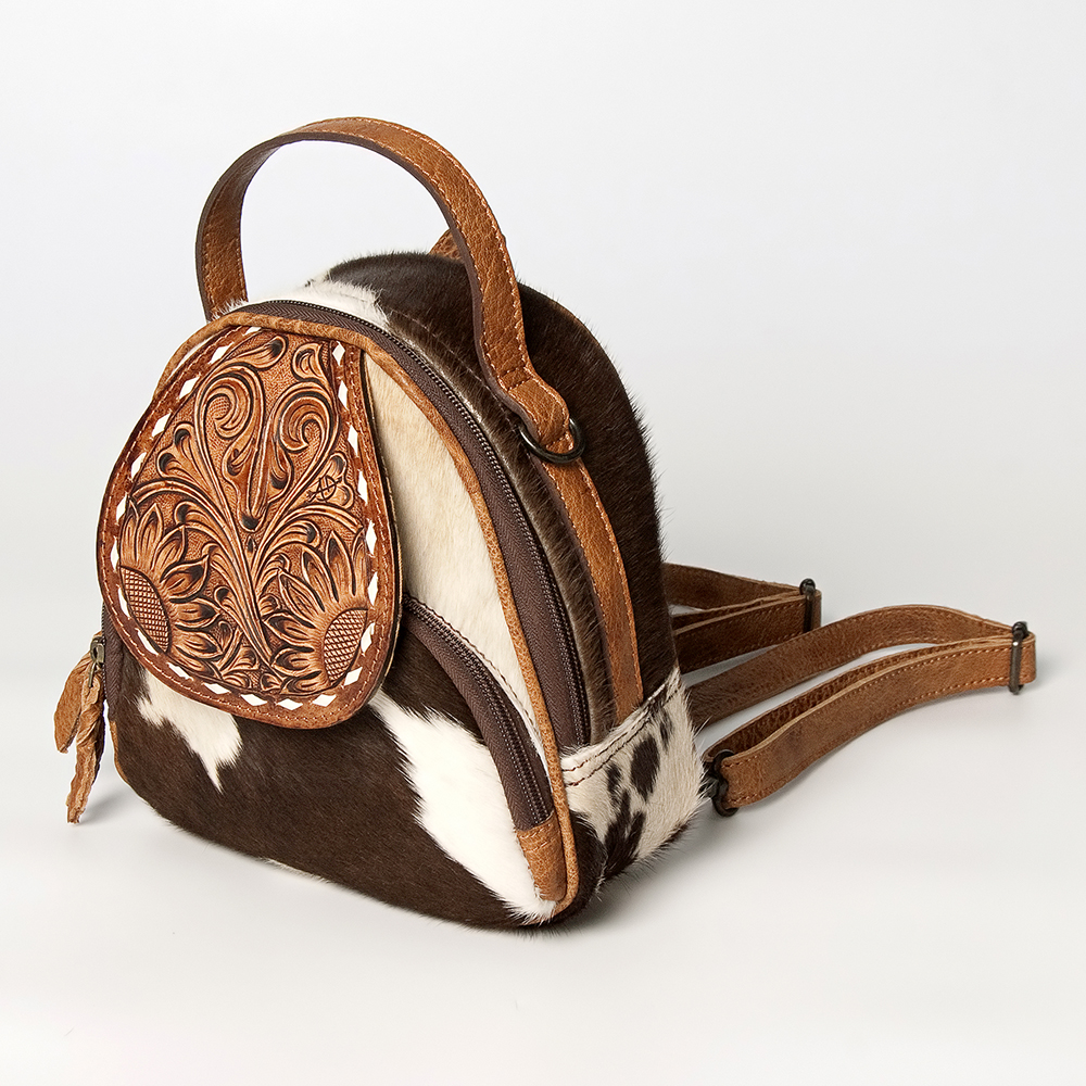 AD American Darling Backpack Hand Tooled Hair On Genuine  display picture 2