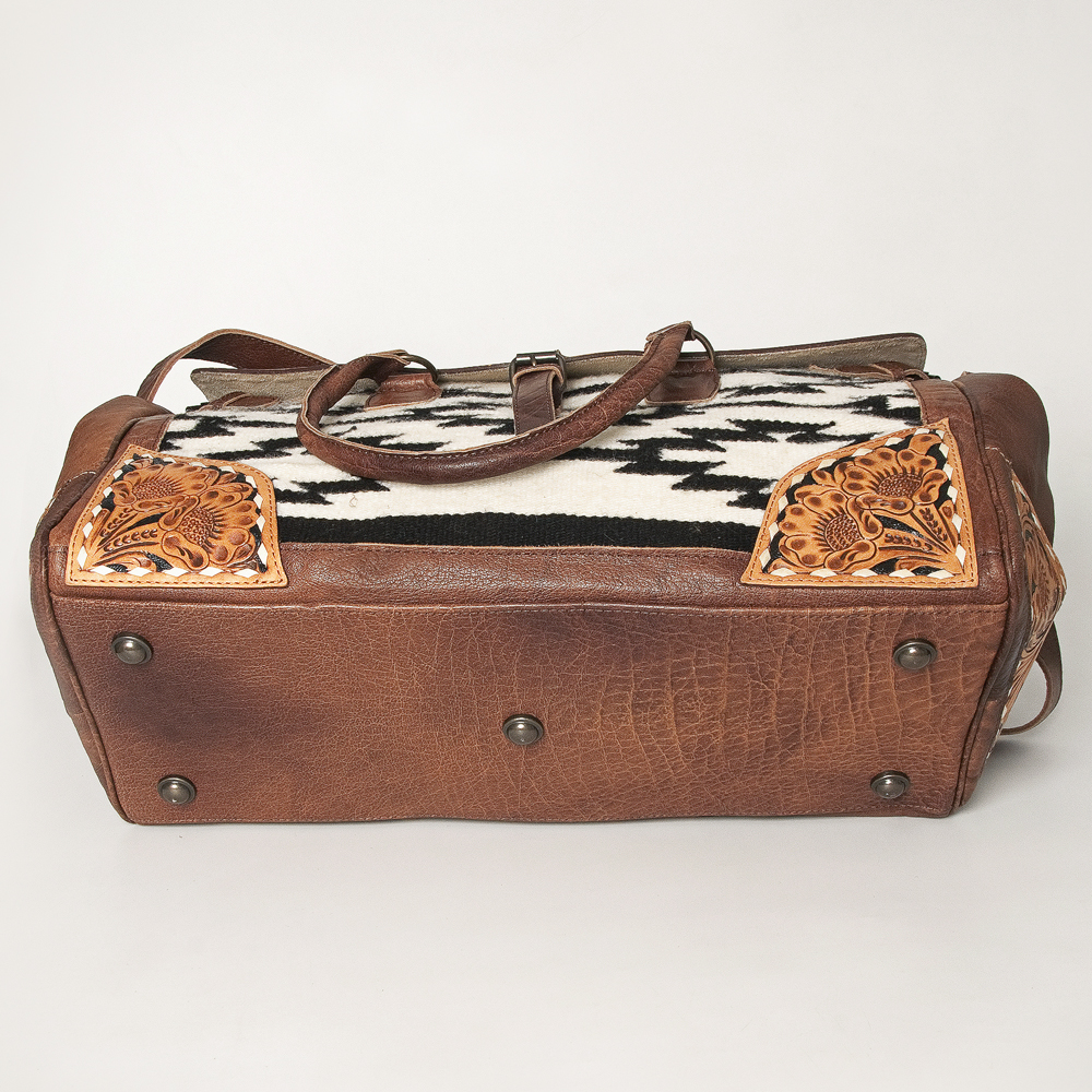 AD American officiel Darling ADBG516 Duffel Hand Tooled Saddle Blanket Genuine Leather