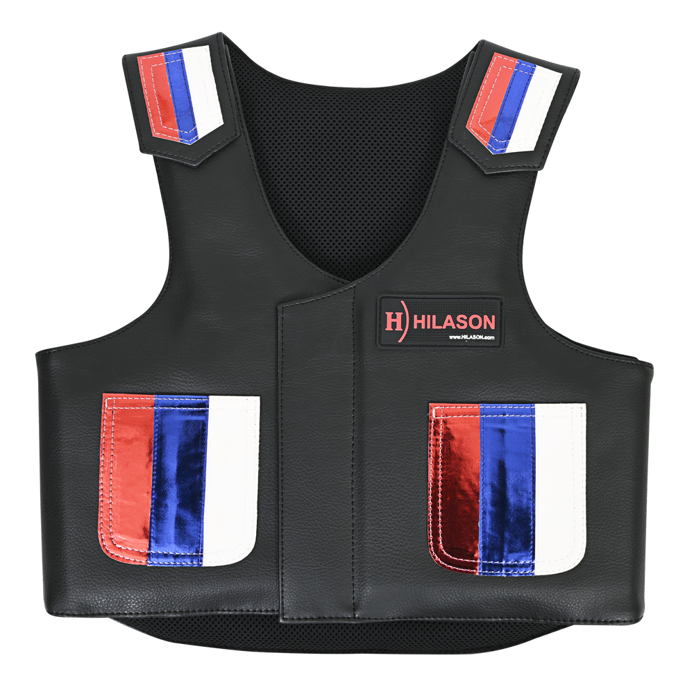 67HS Hilason Kinder Junior Jugend Bull Riding Pro Rodeo Leder Schutzweste - Bild 57 von 97