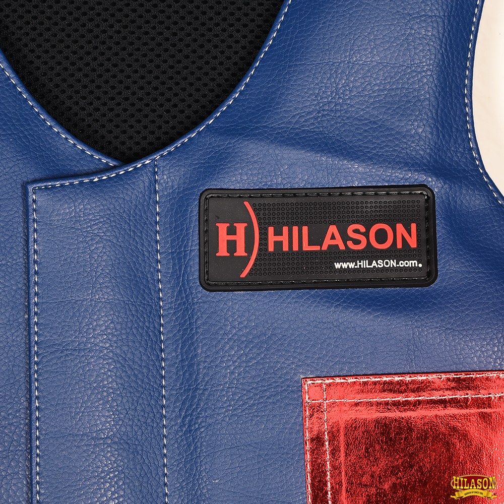 67HS Hilason Kinder Junior Jugend Bull Riding Pro Rodeo Leder Schutzweste - Bild 71 von 97