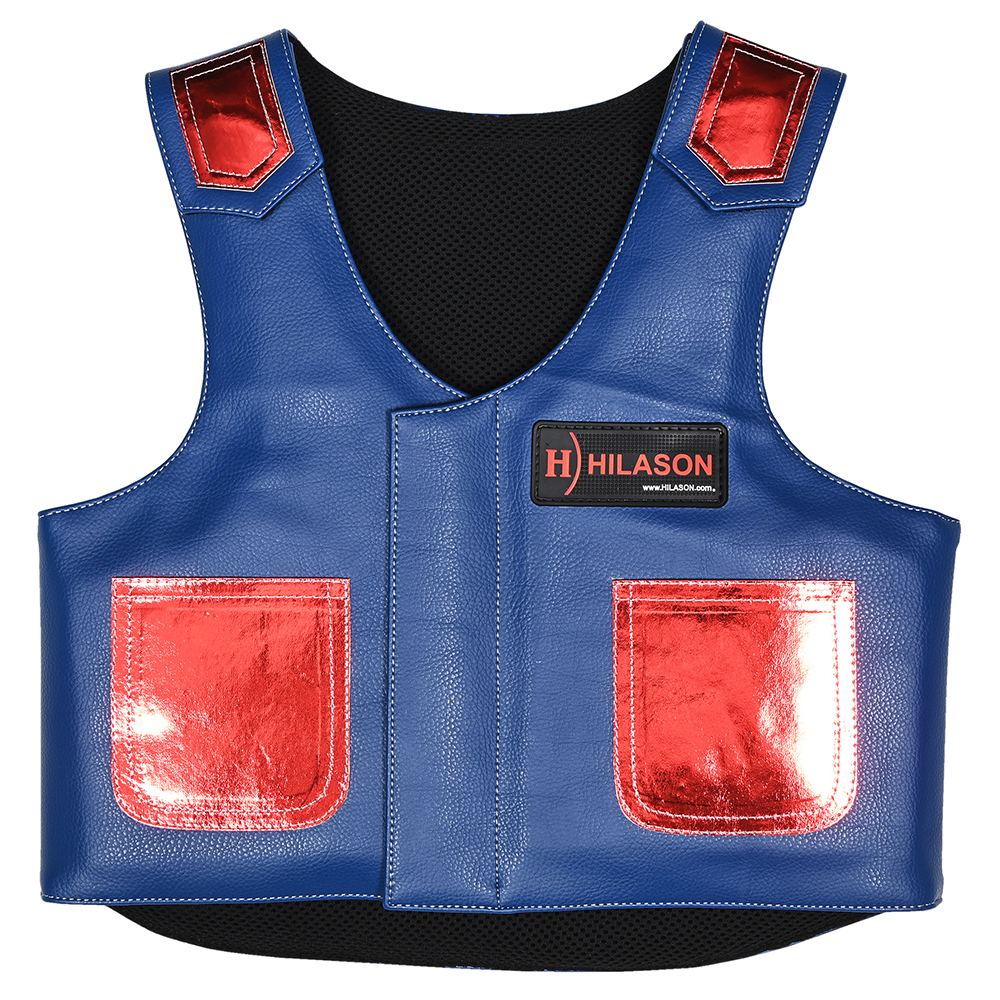67HS Hilason Kinder Junior Jugend Bull Riding Pro Rodeo Leder Schutzweste - Bild 69 von 97