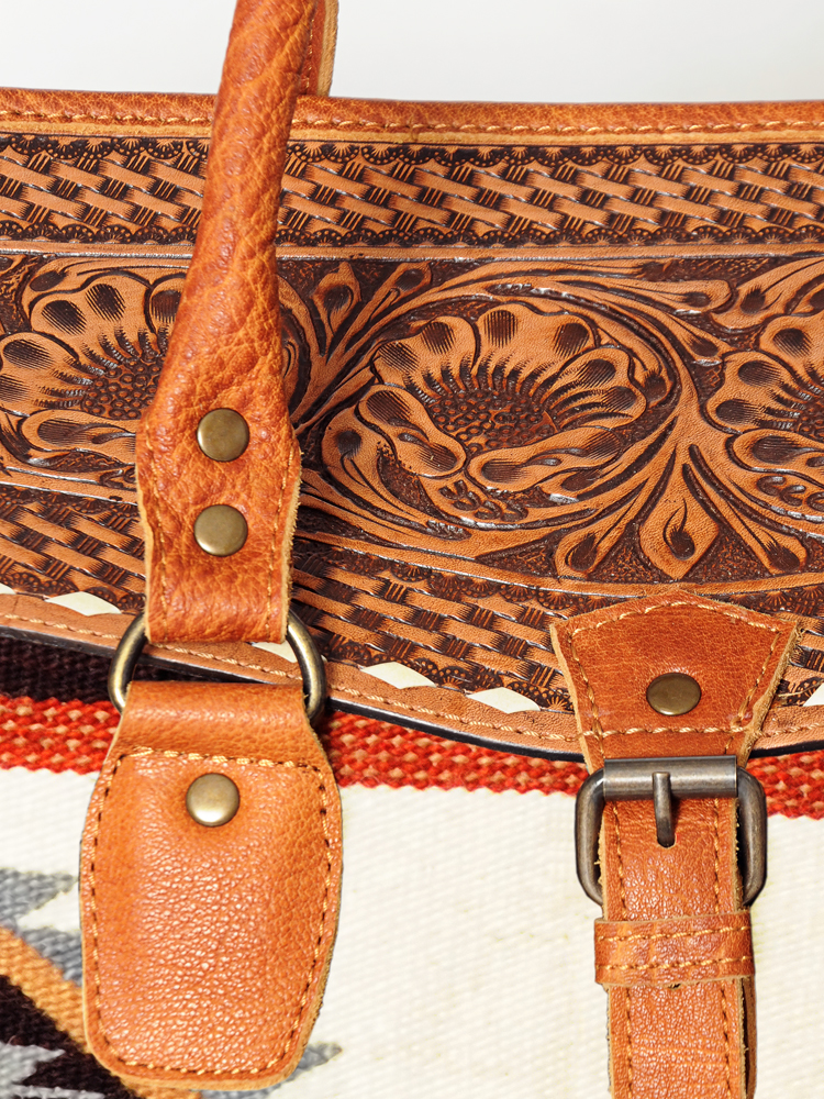 AD American Darling ADBG516 collections Duffel Hand Tooled Saddle Blanket Genuine Leather