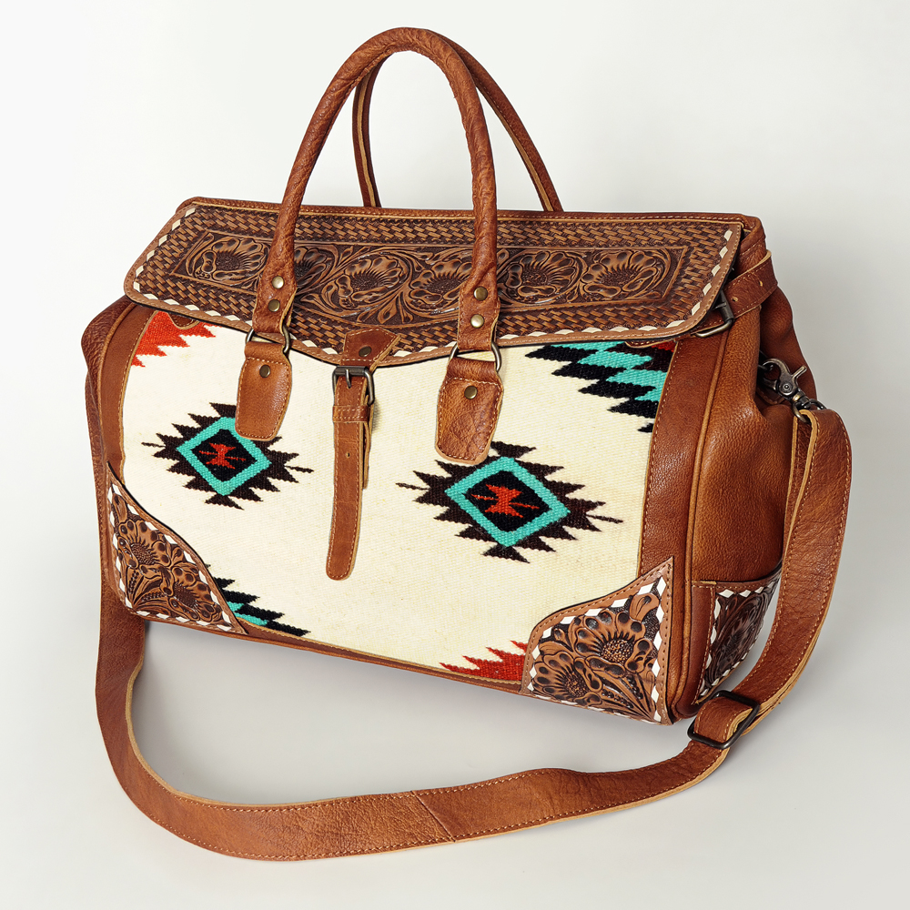 AD American Darling ADBG516 collections Duffel Hand Tooled Saddle Blanket Genuine Leather
