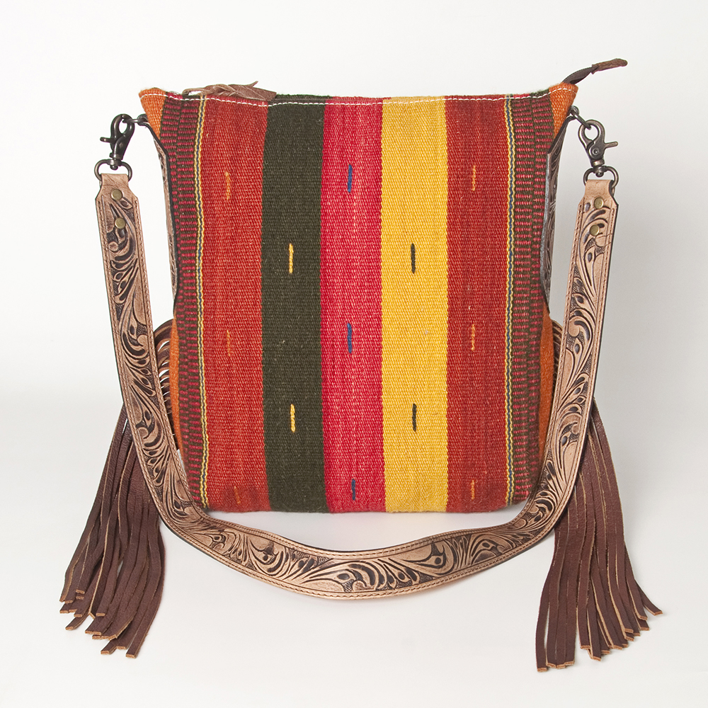 AD American Darling Messenger Bag Saddle Blanket Fabric Genuine Leather Western - Picture 57 of 188