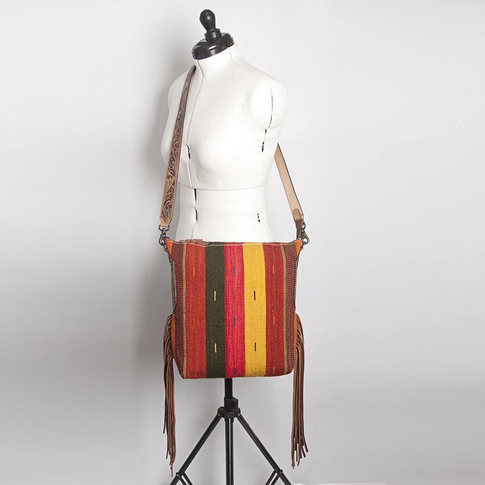 AD American Darling Messenger Bag Saddle Blanket Fabric Genuine Leather Western - Picture 59 of 188