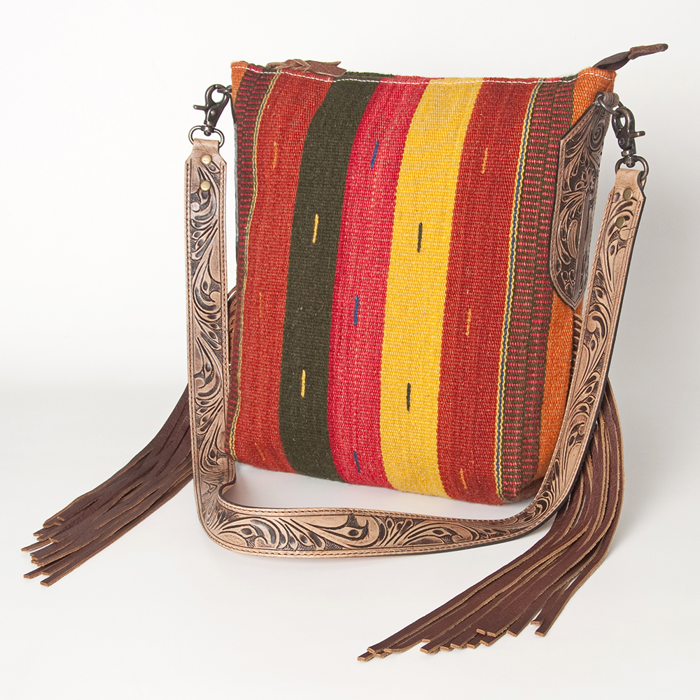 AD American Darling Messenger Bag Saddle Blanket Fabric Genuine Leather Western - Picture 56 of 188