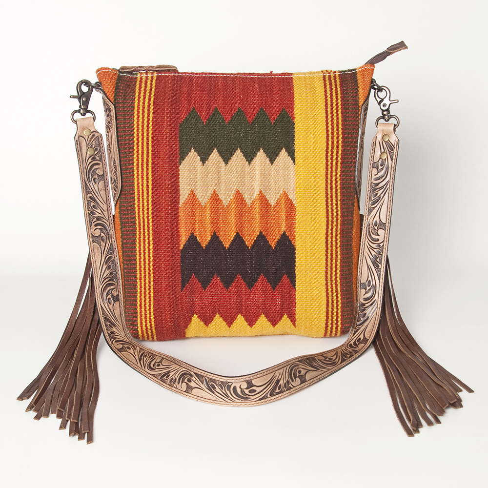 AD American Darling Messenger Bag Saddle Blanket Fabric Genuine Leather Western - Picture 63 of 188