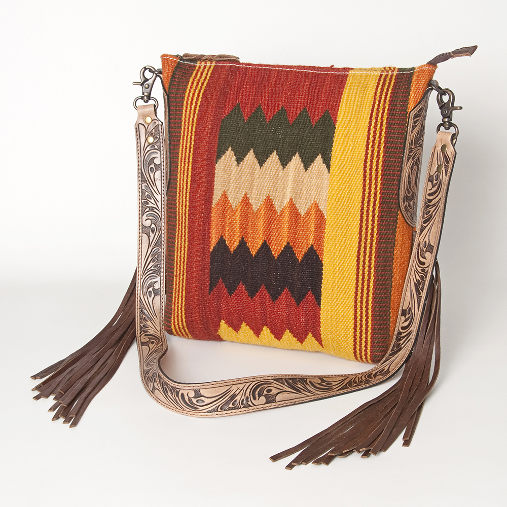 AD American Darling Messenger Bag Saddle Blanket Fabric Genuine Leather Western - Picture 62 of 188