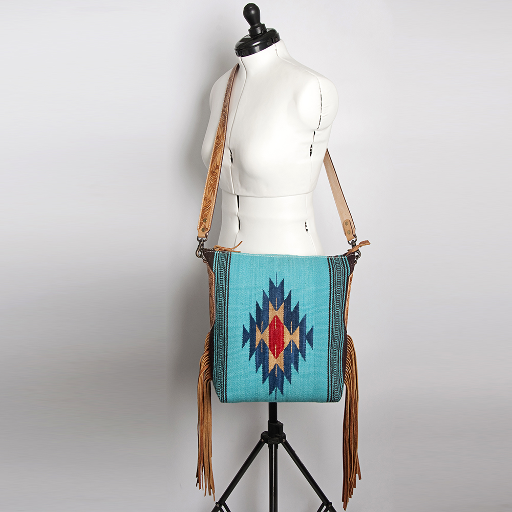 AD American Darling Messenger Bag Saddle Blanket Fabric Genuine Leather Western - Picture 132 of 188