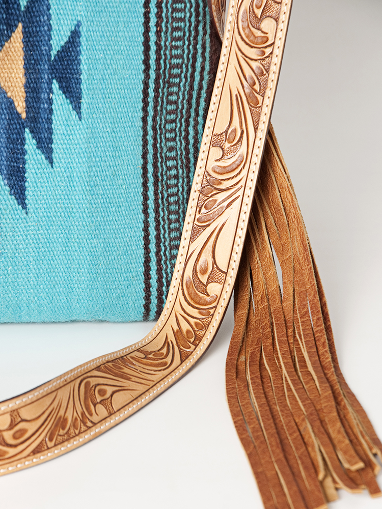 AD American Darling Messenger Bag Saddle Blanket Fabric Genuine Leather Western - Picture 134 of 188