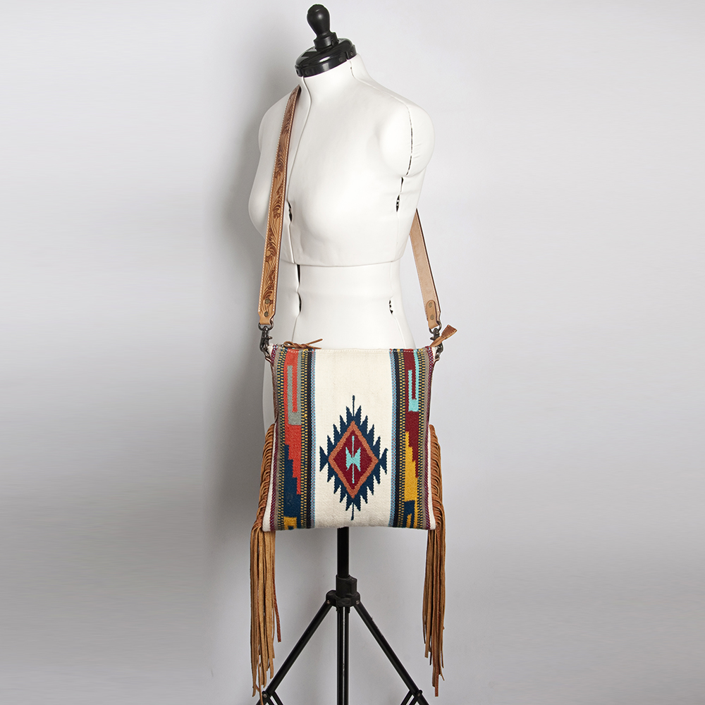 AD American Darling Messenger Bag Saddle Blanket Fabric Genuine Leather Western - Picture 168 of 188