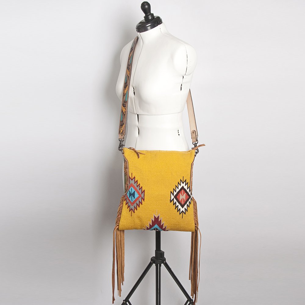 AD American Darling Messenger Bag Saddle Blanket Fabric Genuine Leather Western - Picture 180 of 188