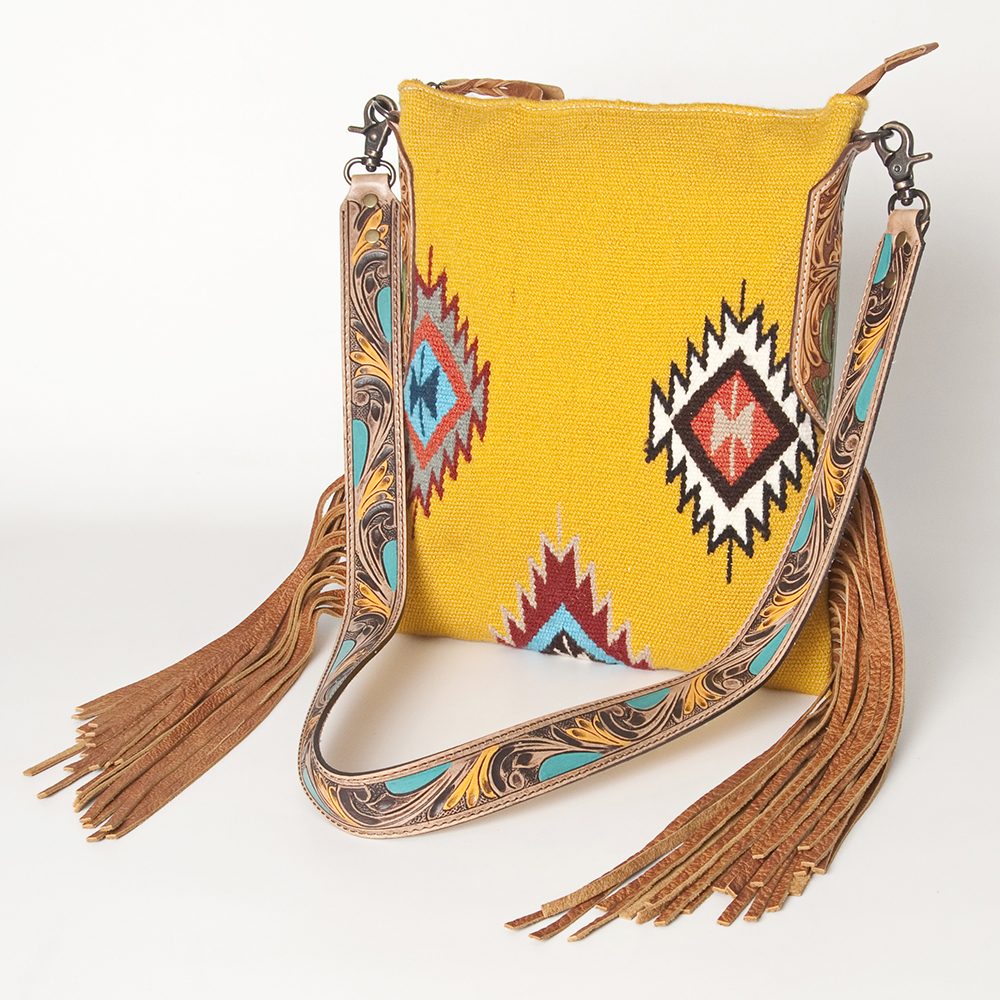 AD American Darling Messenger Bag Saddle Blanket Fabric Genuine Leather Western - Picture 177 of 188