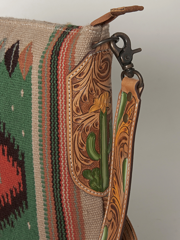 AD American Darling Messenger Bag Saddle Blanket Fabric Genuine Leather Western - Picture 41 of 188