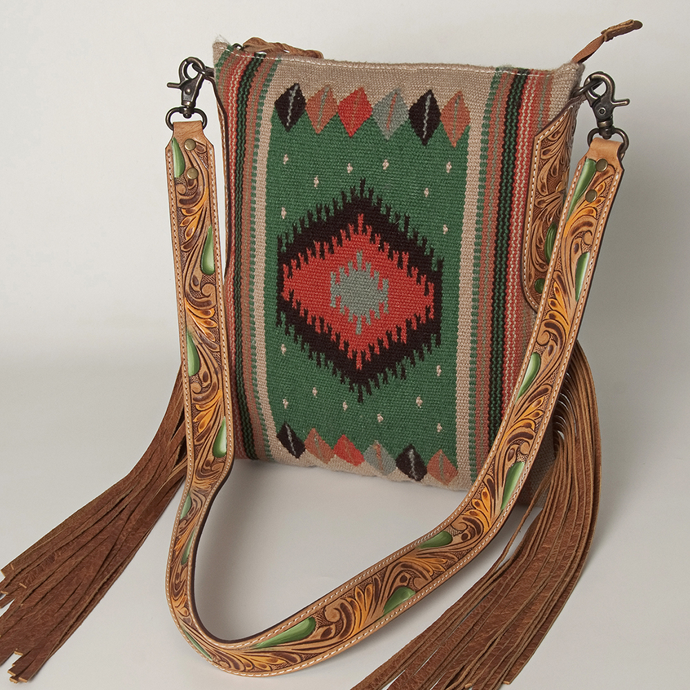AD American Darling Messenger Bag Saddle Blanket Fabric Genuine Leather Western - Picture 38 of 188